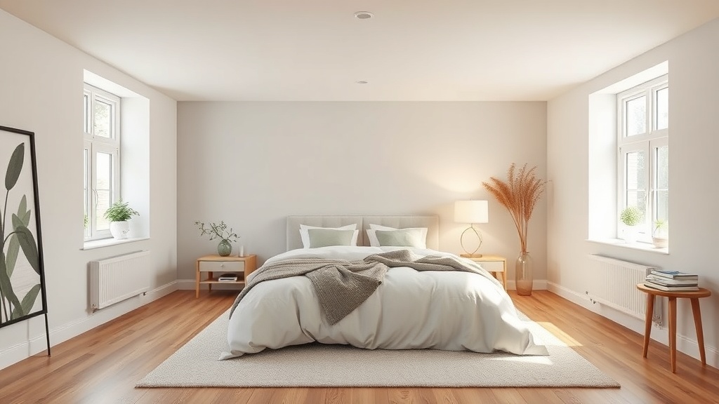 Slaapkamer met renovlies wandafwerking tijdens actieperiode